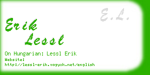 erik lessl business card